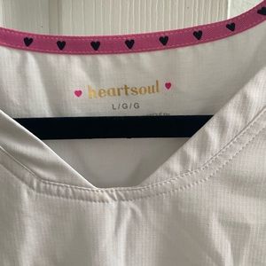 All heart white 3 pocket scrub top break on through